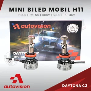 LED Headlamp Foglamp H11 Daytona C2 100W 9-36V | Lampu Mobil Super Terang Pendingin Ganda