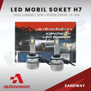 LED Headlamp Xandway H7 12V 27W 3000LM CSP LED 6500K / 2800K / Citrus High Speed Fan