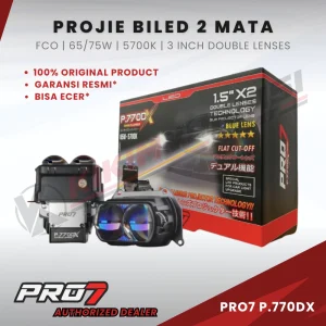 Lampu LED Mobil Biled Pro 7 P770 DX 65W 5700K 1.5 Inch Super Terang, Hemat Daya & Cut-off Rapi