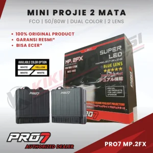 Lampu Mobil LED Pro7 MP-2FX MP 2FX Mini Projector Super LED dengan Modern Blue Lens