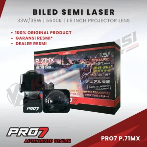 Pro7 P.71MX 1.5 Inch Mini Bi-LED Matrix Projector | 33W Low Beam 38W High Beam | 5500K Natural White | Compact Headlamp Upgrade