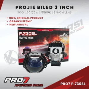 Pro7 P730 P730SL Projector BiLED Mobil 3.0” Square Lens 60W/70W Laser Spot | 5500K Cooling Dual Fan